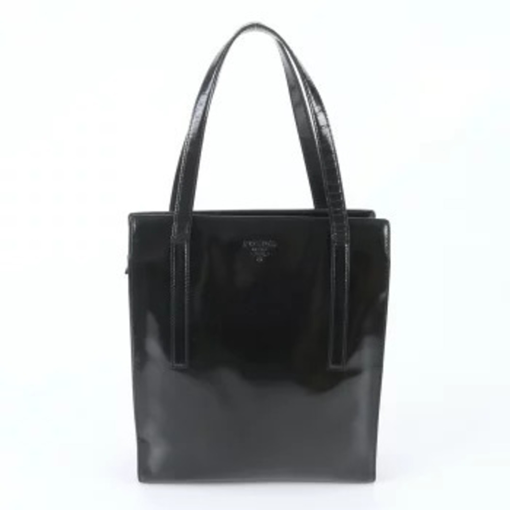 Prada Embossed Leather Tote Bag Black